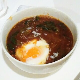 我が家のトマトカレー♡温玉のせ